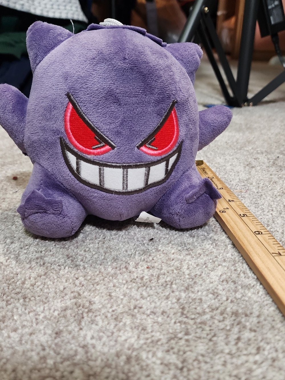 Pokemon Gengar Plush - Purple with Red Eyes